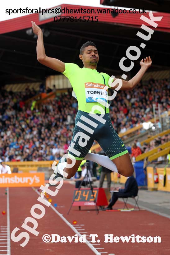 Michel Torneus in the long jump at the Sainsbury's Birmingham Grand Prix. Photos: David T. Hewitson/Sports for All Pics
